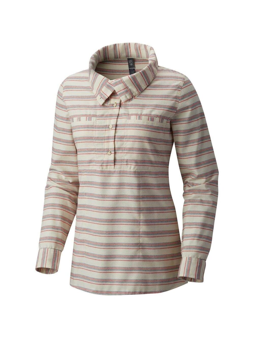 Mountain Hardwear Acadia Stretch Popover Shirt XL Striped Long Sleeve Button